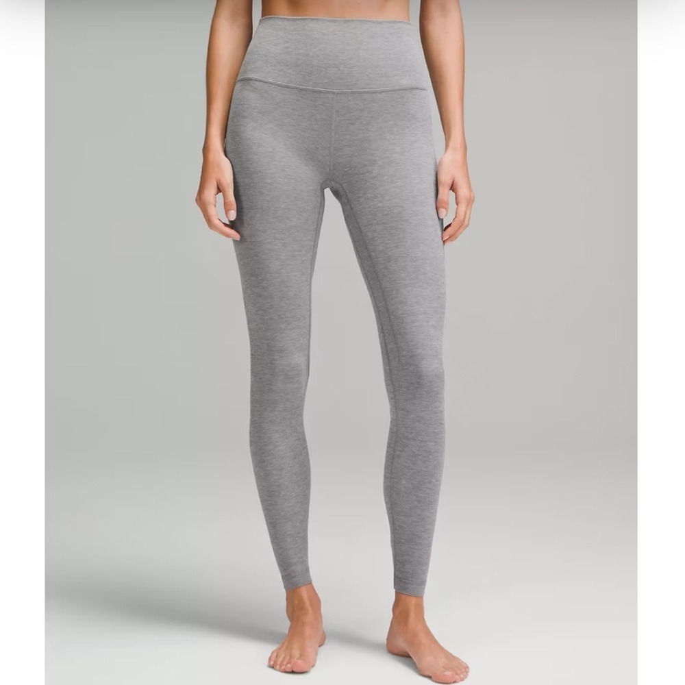 NEW Lululemon Wunder Under High Rise Pant Size 6 Light Grey 31" Inseam Leggings